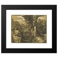 thumbnail image 2 of Hendrick Goltzius 24x20 Black Modern Framed Museum Art Print Titled - Landscape with Waterfall (1597-1600), 2 of 5