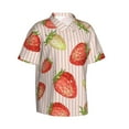 thumbnail image 2 of Fotbe Strawberries Hawaiian Shirt For Men Unisex Summer Beach Casual Short Sleeve Cotton Linen Button Down Shirts-Medium, 2 of 9