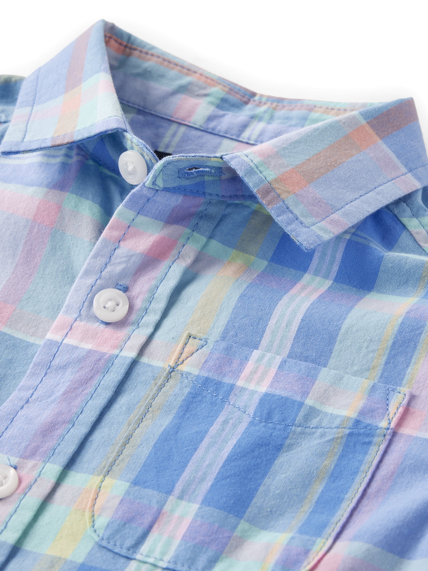 The Children's Place Baby Toddler Boys Short Sleeve Button Up Shirt, Sizes 6M-5T
