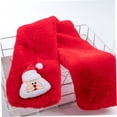 thumbnail image 3 of OUNONA Red Santa Claus Cross Scarf with Cozy Warmth and Stylish Christmas Patterns for Outdoor Winter Wear, 3 of 7