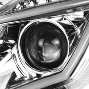 Spec-D Tuning Chrome LED Projector Headlights Compatible with 2001-2007 Mercedes-Benz W203 C-Class Sedan, Left + Right Pair Headlamps Assembly