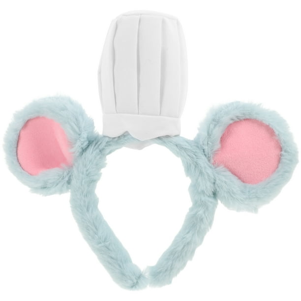 Diadema con orejas de ratón y gorro de chef para adultos, disfraz de Halloween, decoración para fiestas de Halloween, accesorio de cosplay, divertidos accesorios para fotomatón