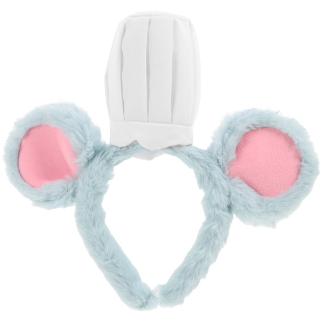 Diadema con orejas de ratón y gorro de chef para adultos, disfraz de Halloween, decoración para fiestas de Halloween, accesorio de cosplay, divertidos accesorios para fotomatón