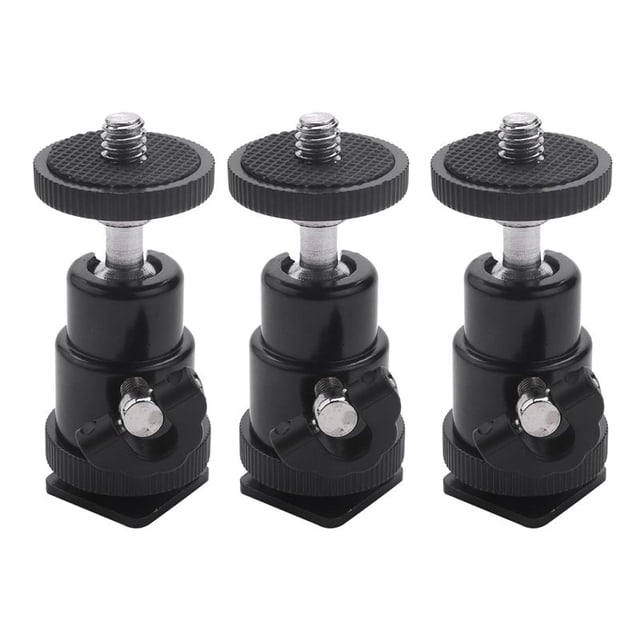 Mini Cabeza de Bola Con Adaptador de Montaje de Caliente 1/4 Pulgada -Cabeza de Bola Giratorio Lligero para Cámara RéFlex Digital, Videocámara, Flash, Soporte de Luz, TríPode
