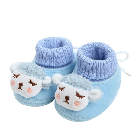 

QYZEU Boys Shoes Size 12 Size 1 Kids Girl Shoes Winter Children Toddler Shoes Boys And Girls Floor Shoes Elastic Band Comfortable Warm Cute Cartoon Sheep Pattern