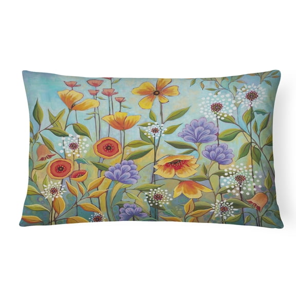 Carolines Treasures PPD3016PW1216 Fresh Air Flowers Canvas Fabric Decorative Pillow, 12H x16W, multicolor