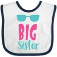 thumbnail image 3 of Inktastic Big Sister, Older Sister, Sunglasses, Sibling Girls Baby Bib, 3 of 4
