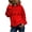 Red, variant on Brilliant Cyber/Monday Pink Womens Winter Ladies Long-Sleeved Pullover Print Round Neck Hooded Sweatshirt