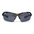 thumbnail image 4 of Mens Xloop Hunters Foliage Camo Half Rim Plastic Sunglasses Beige Black, 4 of 4