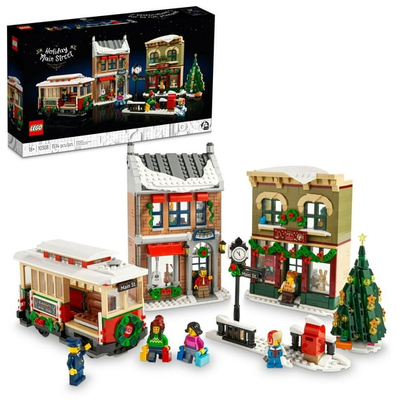 LEGO Holiday Main Street Building Set 10308, for Adults and Family, Christmas Village Building Kit,