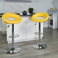 thumbnail image 2 of Flash Furniture Brook Contemporary Yellow Vinyl Rounded Orbit-Style Back Adjustable Height Barstool with Chrome Base, 2 of 9
