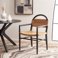 thumbnail image 4 of SAFAVIEH Farley Classic Jute Rope Solid Dining Armchair, Black/Natural, 4 of 13