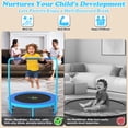 thumbnail image 4 of WOWLAND 3FT Toddler Trampoline with Handlebar for Age 1-6, Max Load 220LBS 36'' Indoor Mini Trampoline for Kids, Small Trampoline for Toddlers, Noise Free, Quick Assembly, 4 of 7