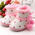 thumbnail image 6 of Aosijia Newborn Baby Boots Winter Warm Soft Sole Prewalker Infant Baby Dot Printed Shoes Non-slip Snow Boots for Girls Boys for 0-6 Months, 6 of 8