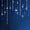 Blue Silver, variant on Star Moon Flower Paper String Garland, 52 feet Hanging Decoration, for Wedding Festival Party