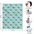 thumbnail image 4 of LightBlue Cartoon Dinosaurs Skeletons Pattern Blanket,Comfortable Soft Flannel Throw Blanket,All Season,Warm Lightweight Blankets for Sofa Bed Couch Living Room Chair,30"x40", 4 of 4