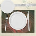 thumbnail image 3 of Ambesonne Fractal Place Mats Set of 4, Spiral Curvy Leaf Veins, Standard Size, Coral Red, 3 of 6
