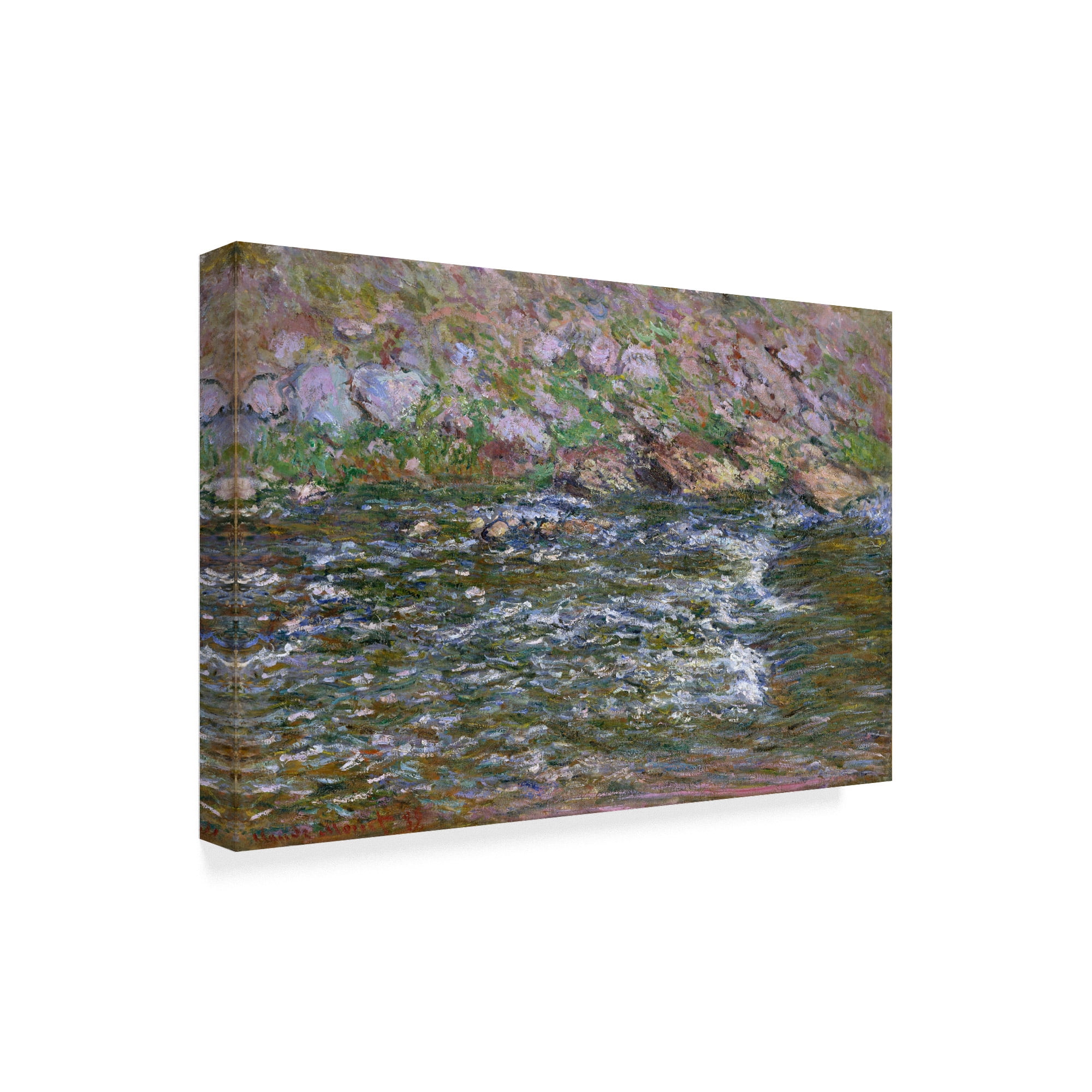 Trademark Fine Art 'Rapids On The Petite Creuse' Canvas Art by Claude Monet