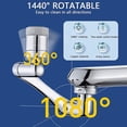 thumbnail image 2 of Faucet Extender, 1440 Upgraded Faucet Aerator, Universal Splash Filter 2 Spray Modes Swivel Faucet Aerator For Kitchen Bathroom (silver), 2 of 5