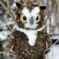 Auswella Plush Realistic 12 Inch Great Horned Owl BarnstablePlush