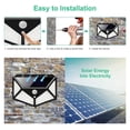 thumbnail image 2 of Luz solar LED 100led lámpara solar lámpara de pared de luz de cuatro lados súper brillante luz de paisaje de carretera 2 uds TUNC Sencillez, 2 of 5