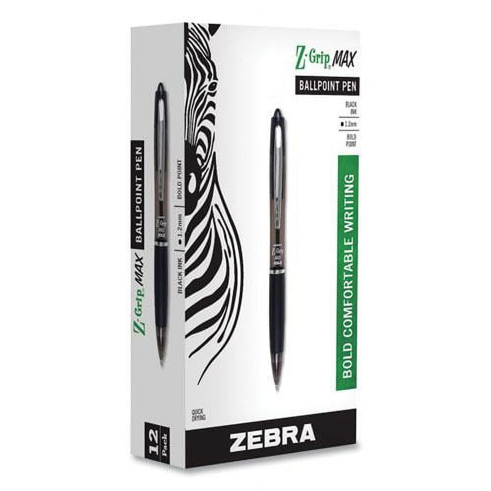 Zebra Z-Grip MAX Retractable Ballpoint Pen, Medium, 1.0 mm, Silver Barrel, Blue Ink, 12-Count (22420) by Zebra Pen - Walmart.com Zebra Z-Grip MAX Retractable Ballpoint Pen, Medium, 1.0 mm, Silver Barrel, Blue Ink, 12-Count (22420) by Zebra Pen - Walmart.com
