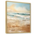 thumbnail image 2 of Designart "Amber And Azure Serene Shoreline II" Beach Floater Framed Canvas Wall Art, 2 of 5