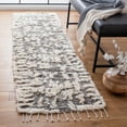 thumbnail image 2 of SAFAVIEH Manhattan Plaid Abstract Distressed Area Rug, Ivory/Grey, 6' x 9', 2 of 6