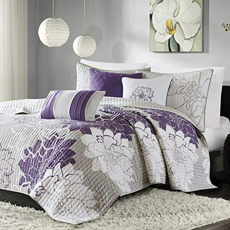 Madison Park Mp13 2313 Lola 6 Piece Quilted Coverlet Set King