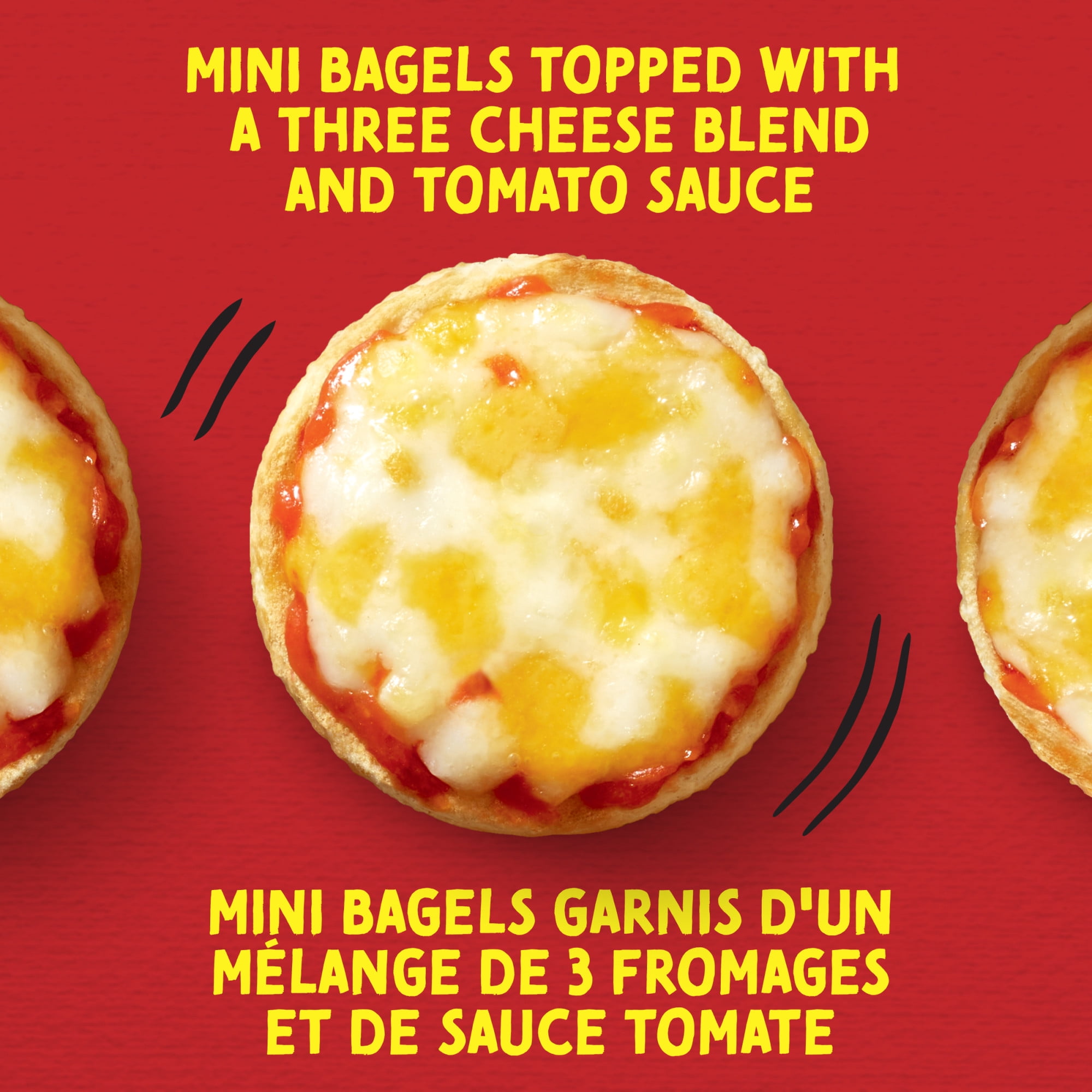 Bagel Bites Three Cheese Frozen Pizza Snacks, 9 ct Box, 198g