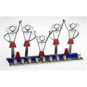 Judaica Kingdom SF-BB-CM-9824-4 Hanukkah Sports Menorahs - Cheerleader Menorah Male White & Red