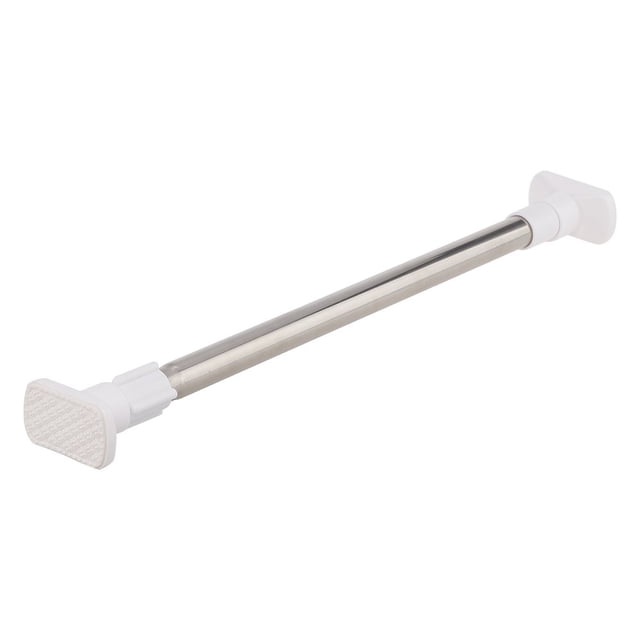 Tringle de Garde-Robe Rideau en Acier Inoxydable Extensible Télescopique Serviette de Douche Fenêtre Placard Salle de Bain Poteaux de Tension Ressort Plus Grand Pieds Antidérapants Version Améliorée (19” à 31” Ajustable)