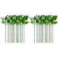 thumbnail image 1 of 40 piezas de tallos de rosas artificiales bricolaje arreglo floral tallo floral con hojas, 1 of 4