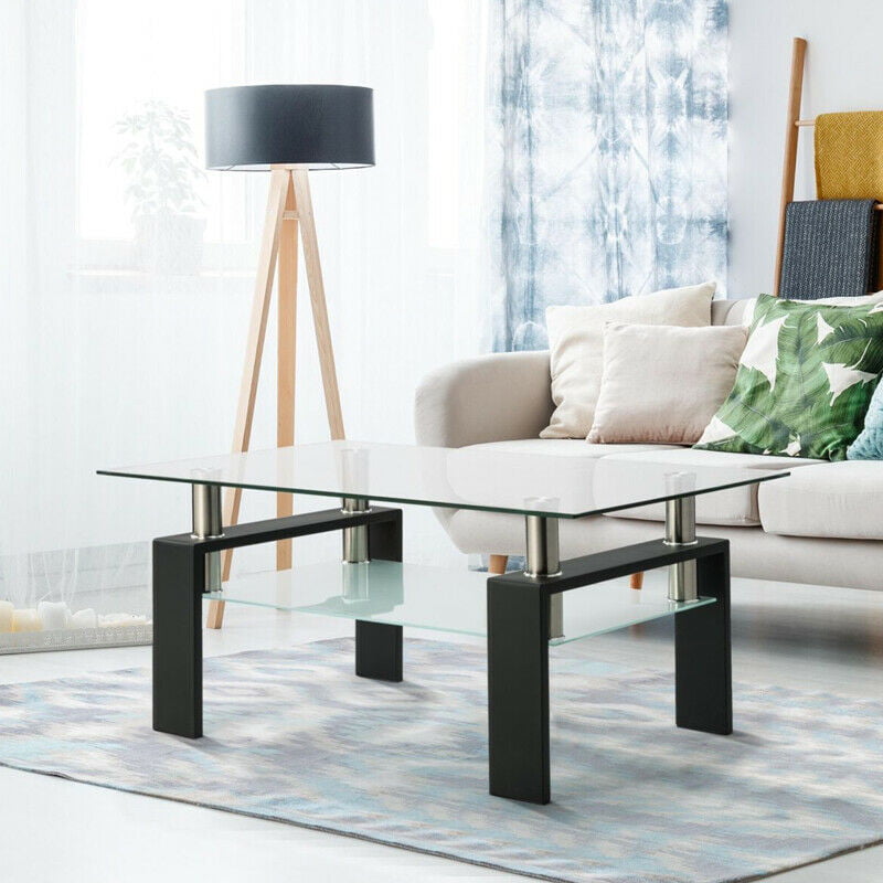 New Arrival Modern Glass Coffee Table, Living Room Furniture Tables