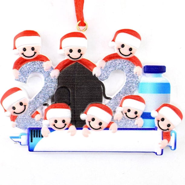 Resina De Navidad Navidad Familia Diy Bendiciones Escritas A Mano Colgantes De Muñeco De Nieve Regalo Para Amigo O Familia Speravity HA040823-12