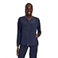 thumbnail image 3 of Fit by White Cross Women's Zip Front Mesh Detail Solid Scrub Jacket, 3 of 4