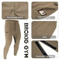 thumbnail image 5 of BROKIG Mens Thigh Mesh Gym Jogger Pants, Casual Slim Fit Tapered Workout Training Sweatpants with Zipper Pocket (X-Large, Beige), 5 of 6