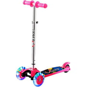 Scooters for Kids - LIYU 3 Wheel Kids Scooter for Toddlers, Kick Scooter with 4 Adjustable Height, 5.1inch Extra-Wide