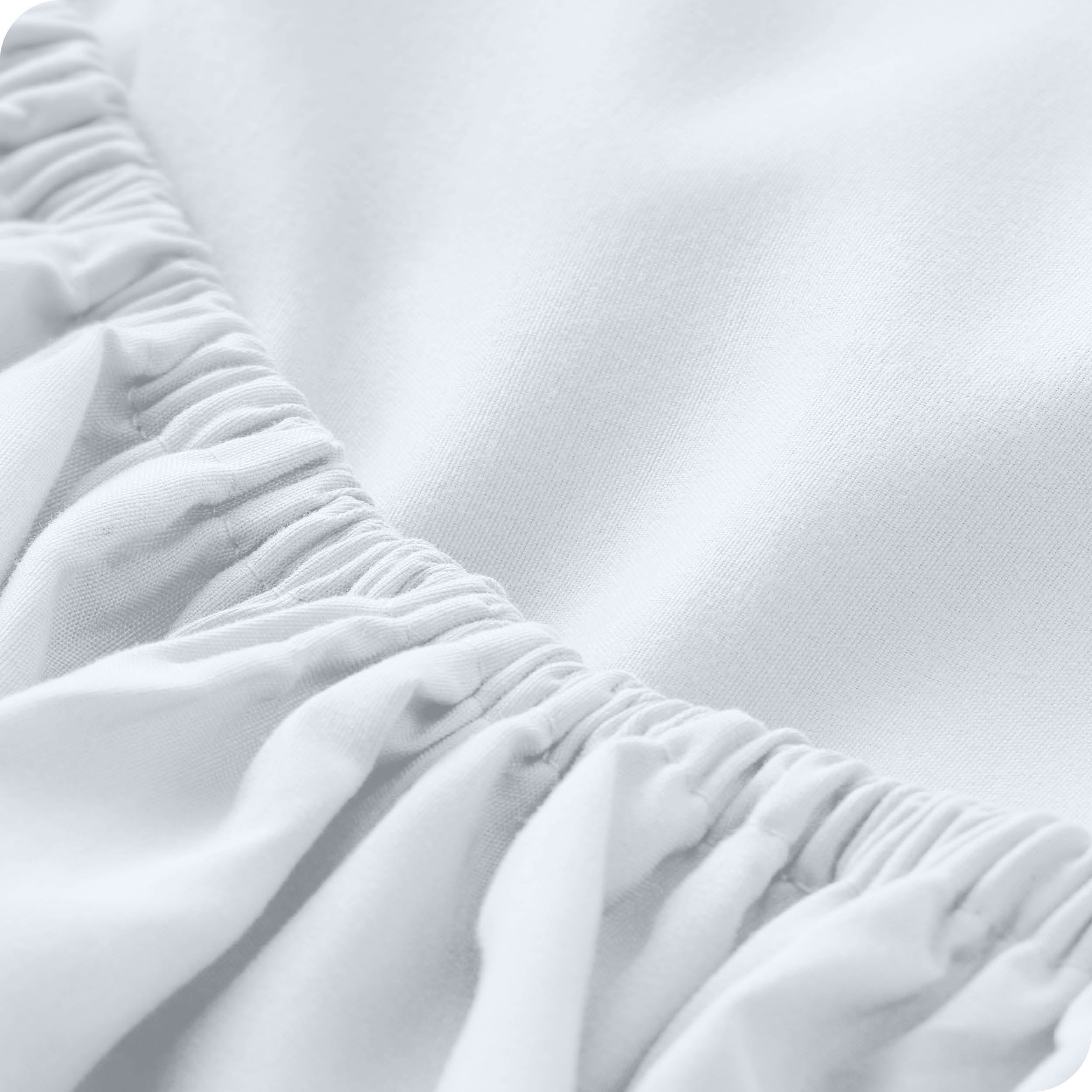 Bare Home White Microfiber Sheet Set, Wrinkle Resistant, Deep Pocket, Twin XL