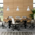 thumbnail image 4 of Modway Genuine 96" Crank Adjustable Height Dining and Conference Table in Black Natural, 4 of 15
