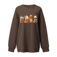 thumbnail image 4 of EGNMCR Sweat-Shirts à Capuche pour Femmes, Sweat-Shirts pour Femmes, Mode Halloween pour Femmes Imprimé Manches Amples Blouse Col Rond Pull Décontracté Chandail Women Blouse, 4 of 5