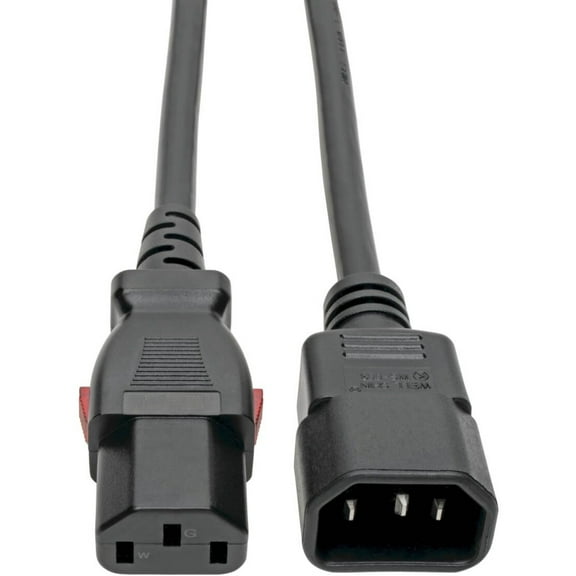 Tripp Lite Power Extension Cord Cable C14 to Locking C13 M/F 18 AWG 10A 6ft (P004-L06)