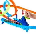 thumbnail image 3 of Hot Wheels Stunt Tracks Rapid Launch Cyclone Track Set & 1:64 Scale Die-Cast Toy Car, 3 of 6