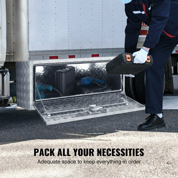 Aluminum pickup truck 24 inch underbody sale bed tool box under trailer tool storage