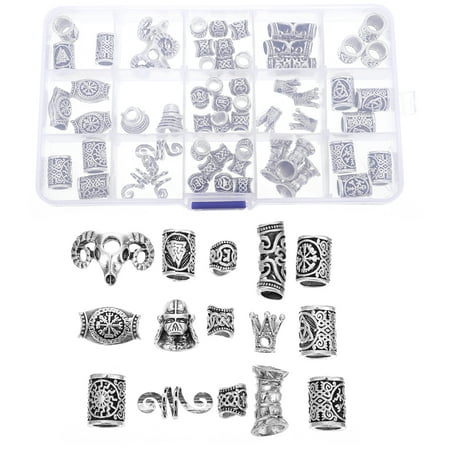 

Hemoton 59pcs Hair Tube Beads Hair Braiding Bracelet Pendant DIY Jewelry Hair Decoration