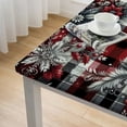 thumbnail image 4 of BANET Christmas Tablecloth Square,Red Pattern Polyester Table Cloth Spillproof and Stainproof Washable White, 4 of 7