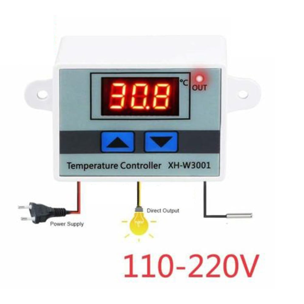 Incubator Digital Temperature Controller Thermostat Control W/ Switch+Probe IR 