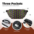 thumbnail image 2 of Sigee Mardi Gras Shiny Green Purple for Multi-functional Belt Bag for Men and Women With Adjustable Strap For Travel Running Hiking, 2 of 8