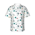 thumbnail image 2 of Goofa Cartoon House Car Hawaiian Shirt for Men, Unisex Summer Beach Casual Short Sleeve Button Down Shirts,Aloha Tropical Floral print shirt-Medium, 2 of 9