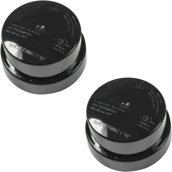 HQRP 2-Pack Photocell Sensor Shorting Cap Outdoor Light Photoelectric Switch Short Circuit Cap Twist Lock Plug for Led Garage Light, Outdoor Pole Light, Landscape Lightening etc.
